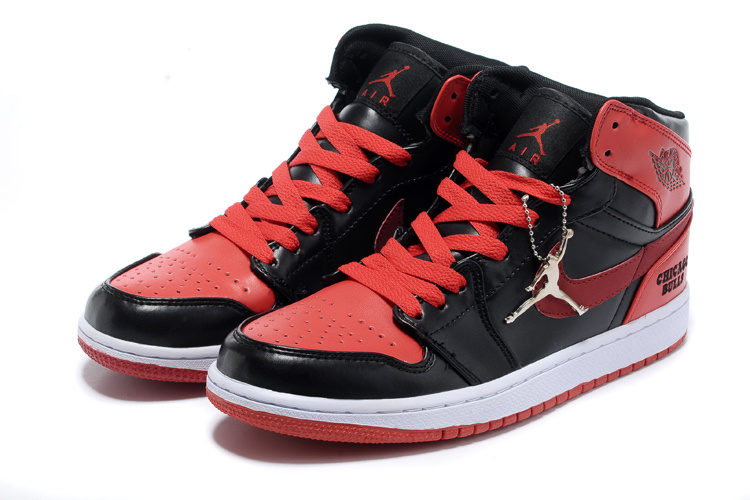 New Original Air Jordan 1 Black Red Shoes - Click Image to Close