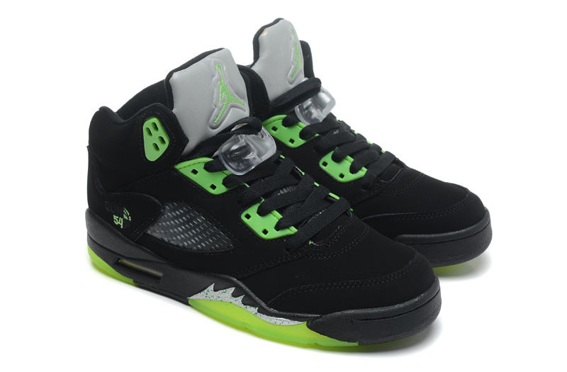 New Original Jordan 5 Retro Black Green