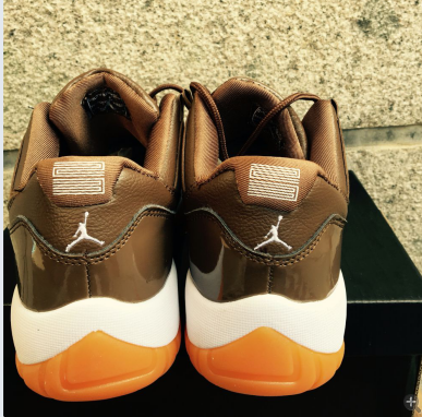 New Women Air Jordan 11 Low Chocolate Orange Shoes