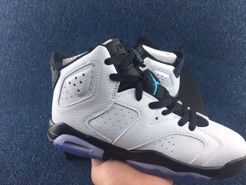 New Women Air Jordan 6 Retro White Black Green Shoes