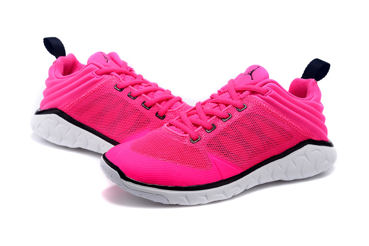 New Women Jordan Running Shoes Pink Black White - Click Image to Close