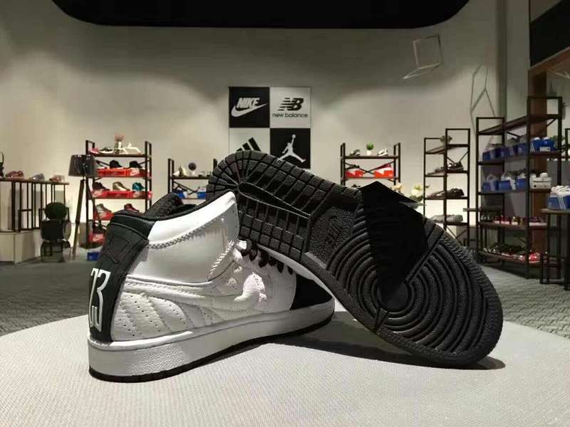 Newly Air Jordan 1 Retro White Black Shoes