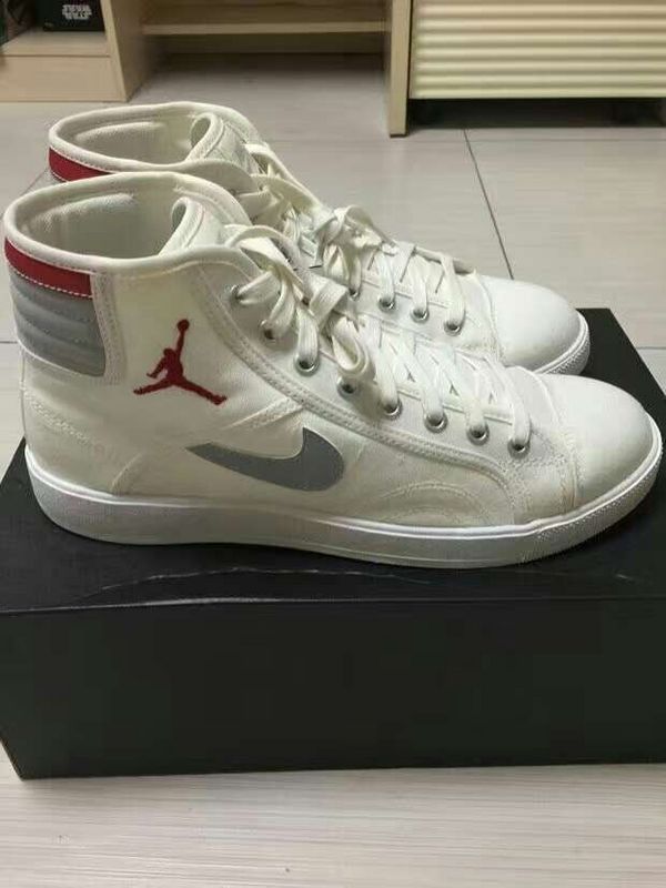 Women Nike Air Jordan Sky Low High OG White Red Grey Shoes