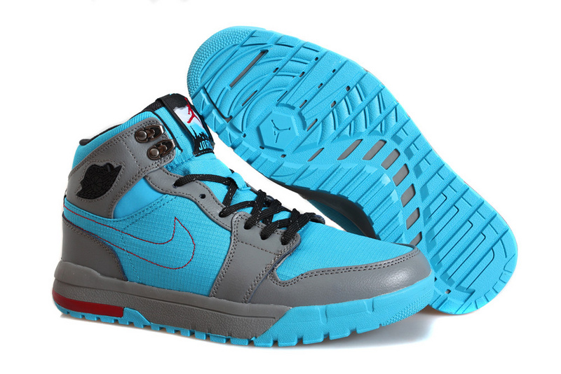 Nike Jordan 1 Trek Grey Blue Climbing Shoes