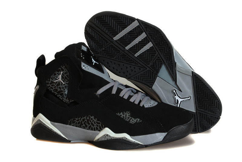 Nike Jordan True Flight Black Grey White Basketball Shoes