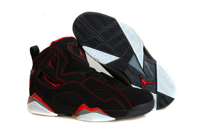 Nike Jordan True Flight Black Red Basketball Shoes