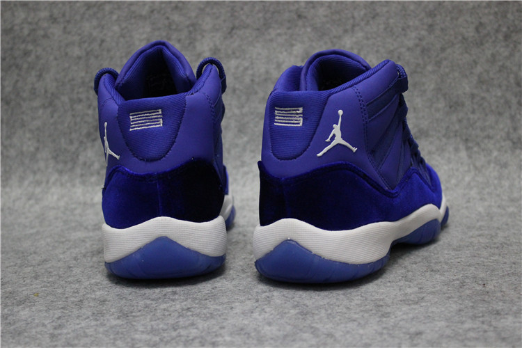 Official Air Jordan 11 High Royal Blue White Shoes - Click Image to Close