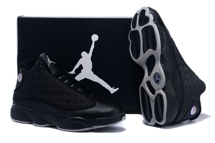 Official Air Jordan 13 High All Black Shoes