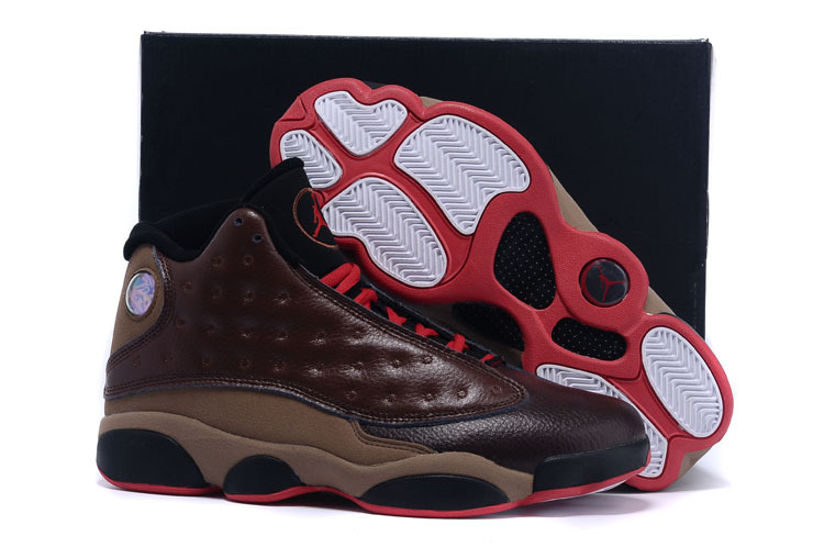 Official Air Jordan 13 Retro Coffe Red Shoes