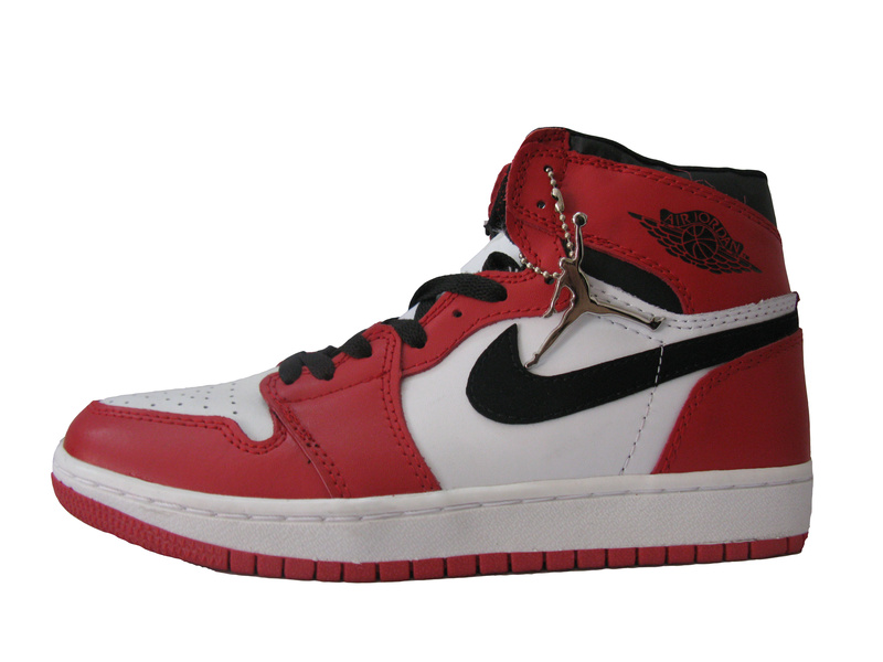 Air Jordan 1 Red White Black Shoe - Click Image to Close