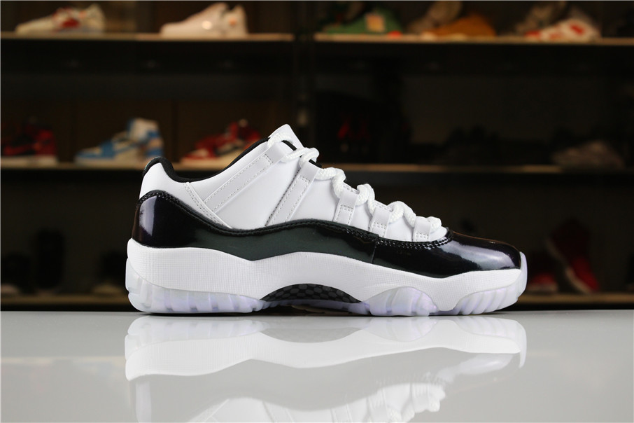 Original Air Jordan 11 Chameleon White Black Shoes