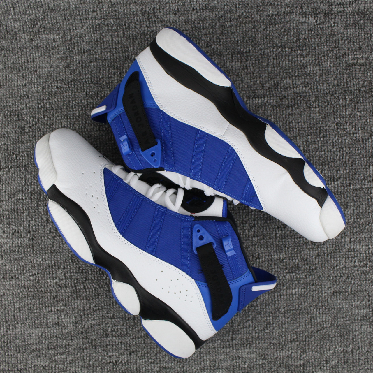 Original Air Jordan 12 Retro White Blue Black Shoes - Click Image to Close