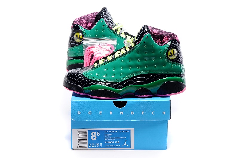 Original Air Jordan 13 Charity Green Lover Shoes