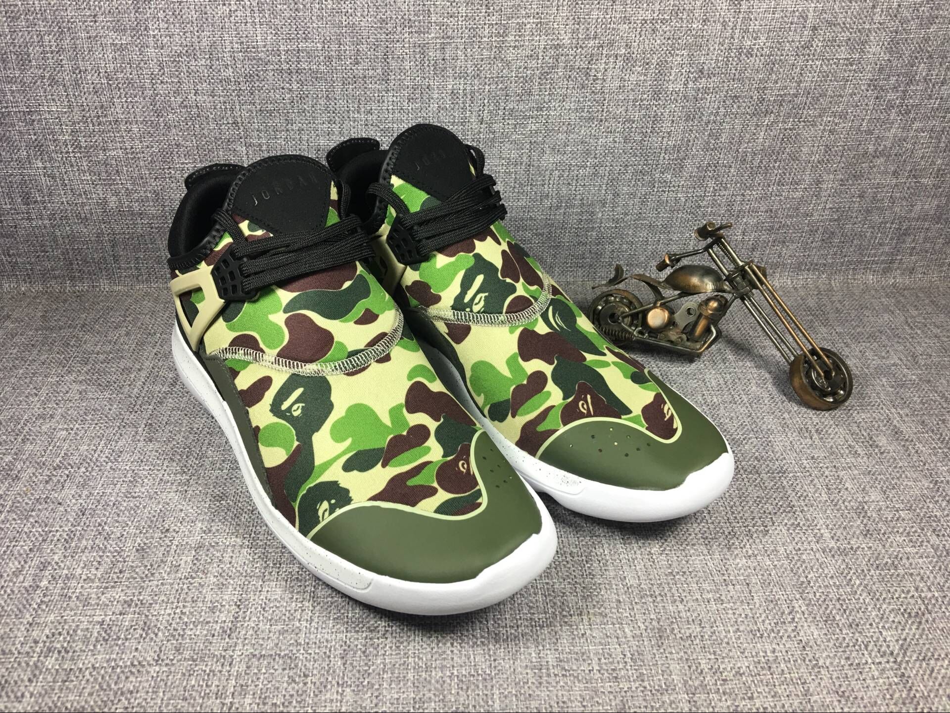 Original Air Jordan 4 Green Camouflag Shoes - Click Image to Close