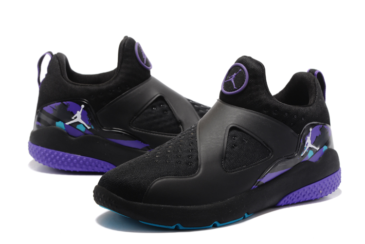 Original Air Jordan 8 Black Purple Shoes - Click Image to Close