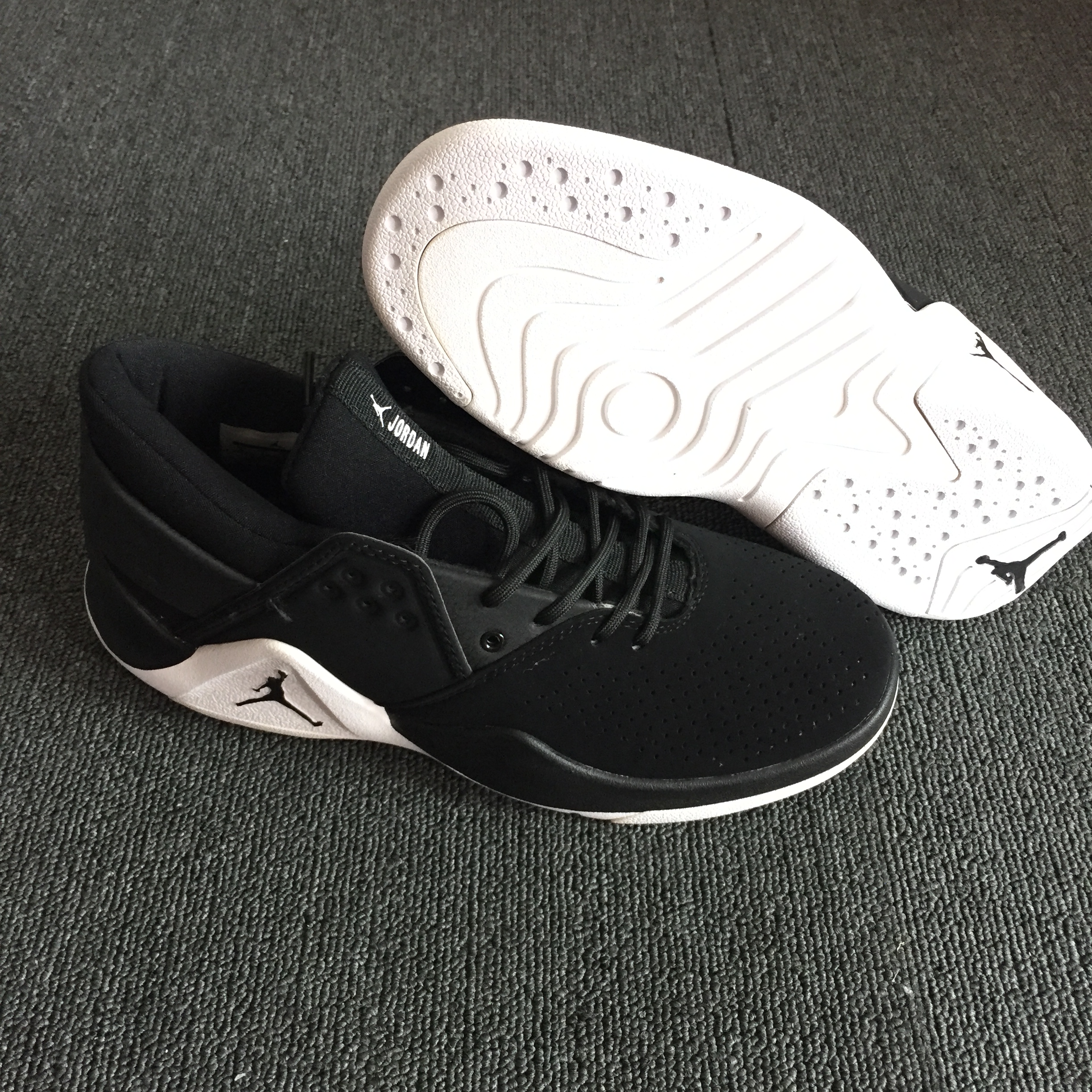 Original Air Jordan Flight Fresh Black White Shoes