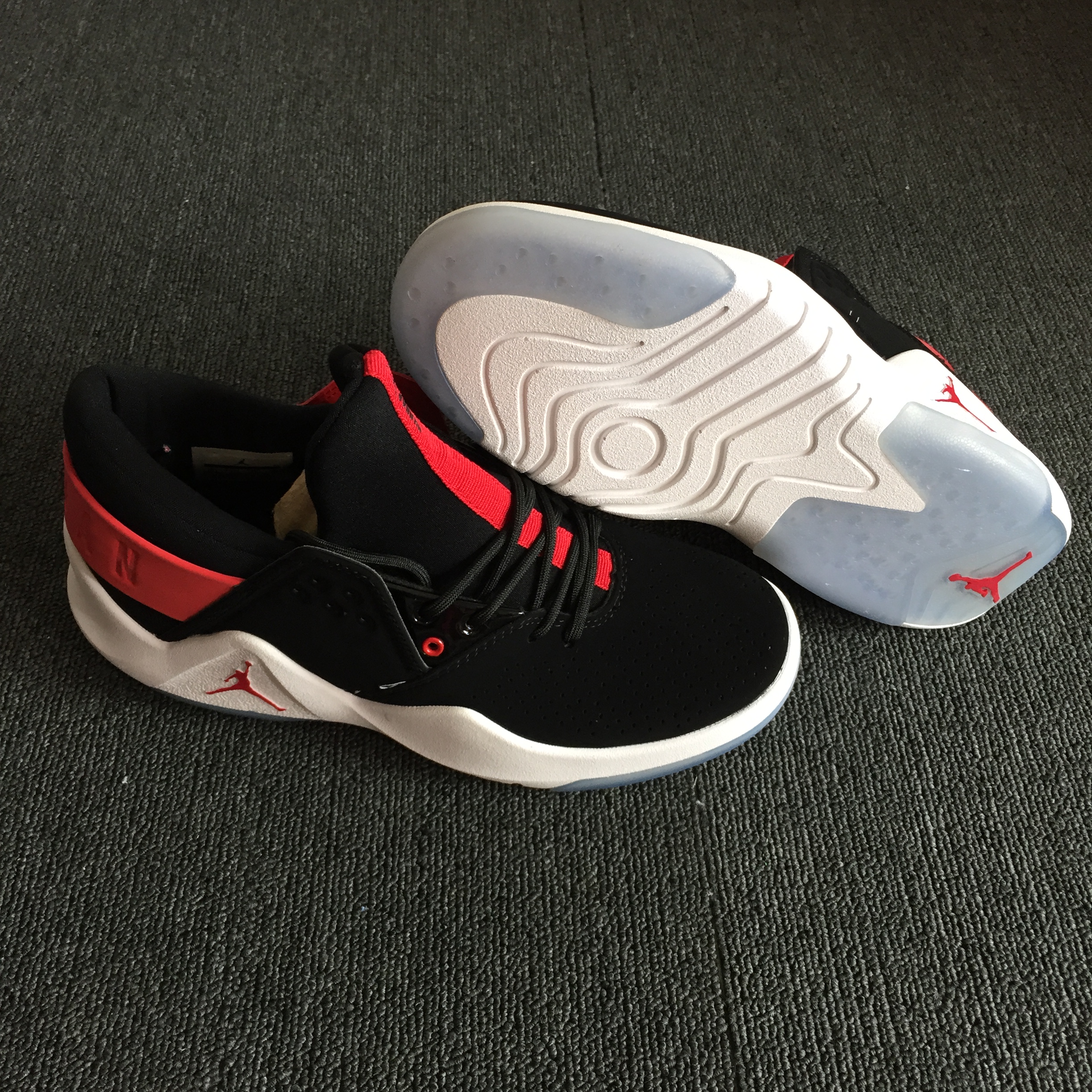 Original Air Jordan Flight Fresh Red White Black Shoes - Click Image to Close