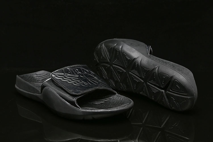 Original Air Jordan Hydro 7 All Black Sandal