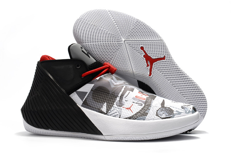 Original Air Jordan Westbrook 1 White Black Red Shoes