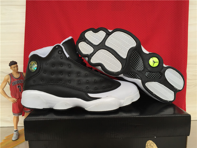 Original Jordan 13 Retro Oreo Black White Shoes