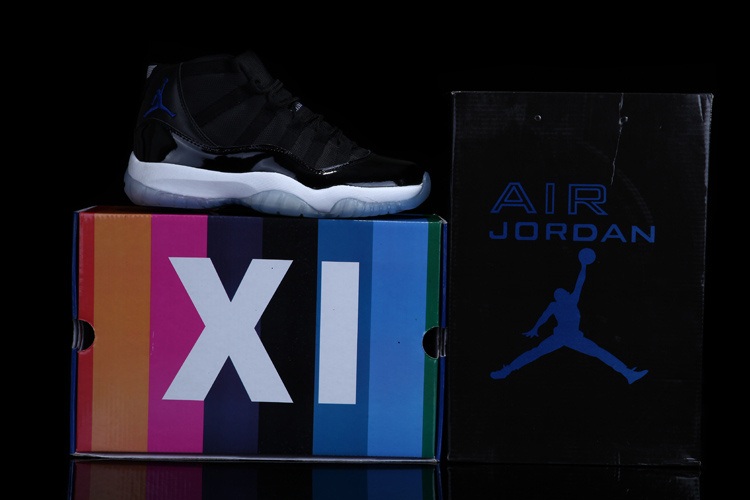 Real Rainbow Package Air Jordan 11 Concord Black White Shoes