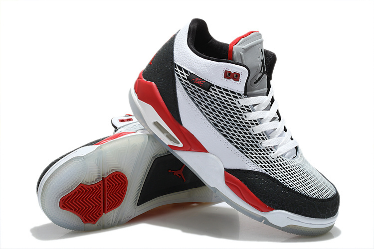 Special Air Jordan Flight Club 80S White Grey Black Red Shoes