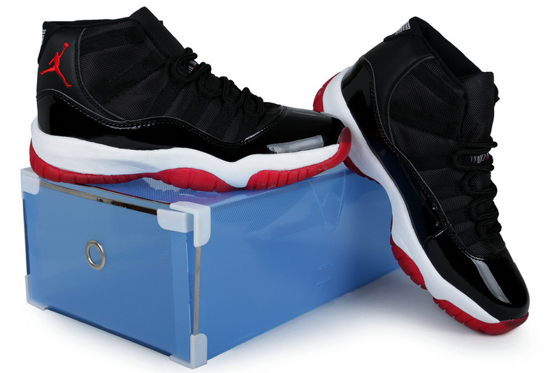 Summer Air Jordan 11 Black Red White Crystal Transparent Package - Click Image to Close