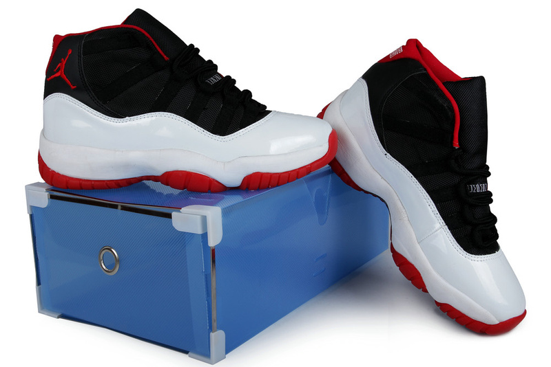 Summer Air Jordan 11 Black White Red Crystal Transparent Package - Click Image to Close