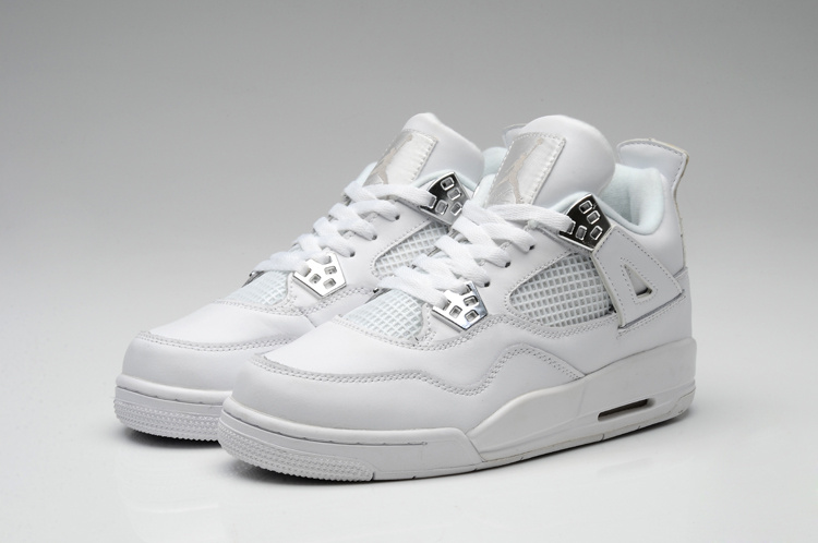 Thor Air Jordan 4 All White For Women