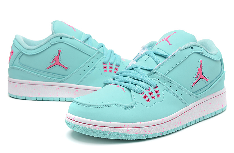 pink and baby blue jordans