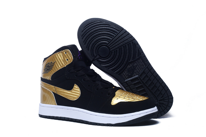 Women Air Jordan 1 Retro Black Copper Shoes