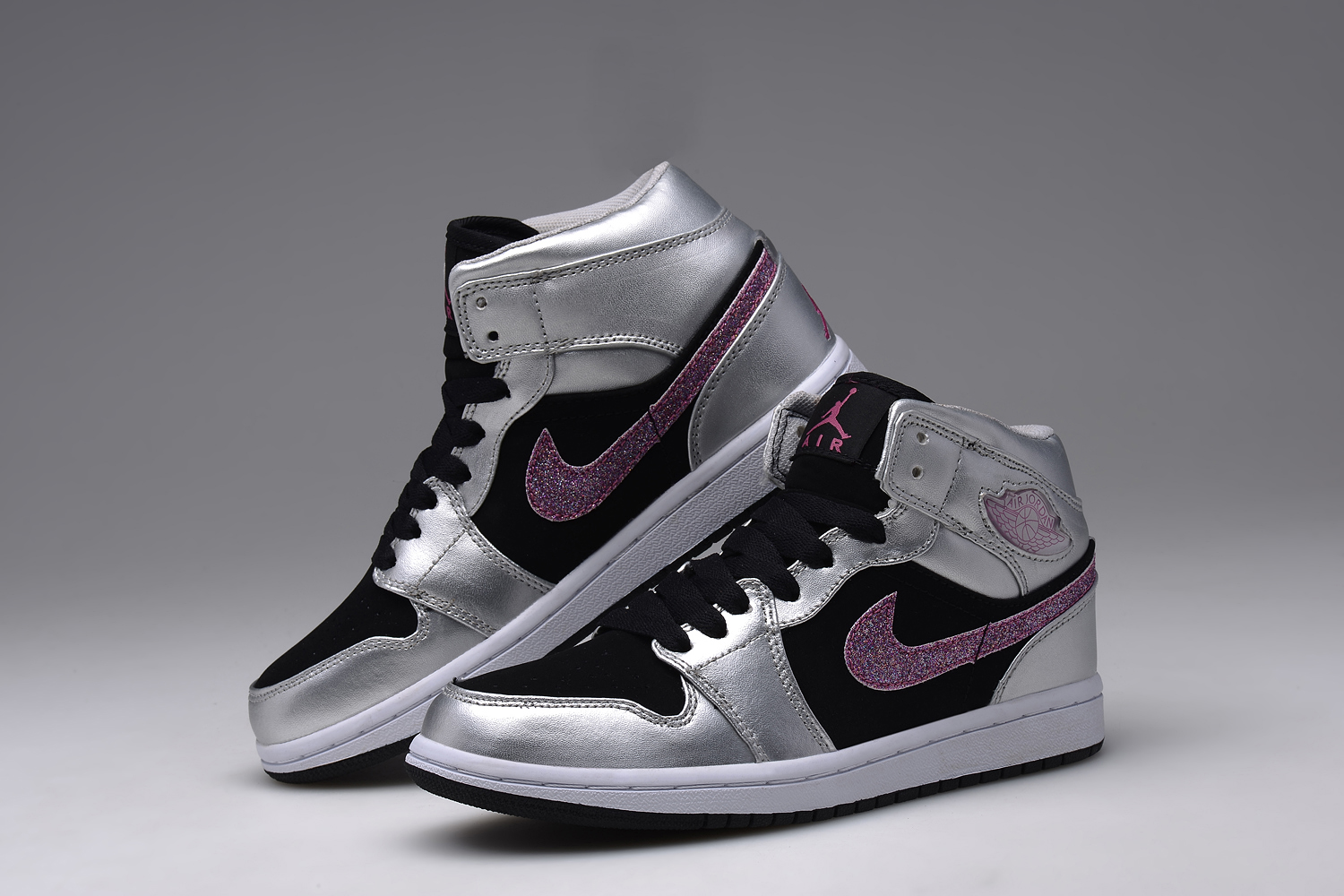 Women Air Jordan 1 White Gloden Shoes