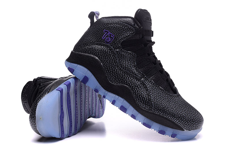 Women Air Jordan 10 Black Blue Shoes