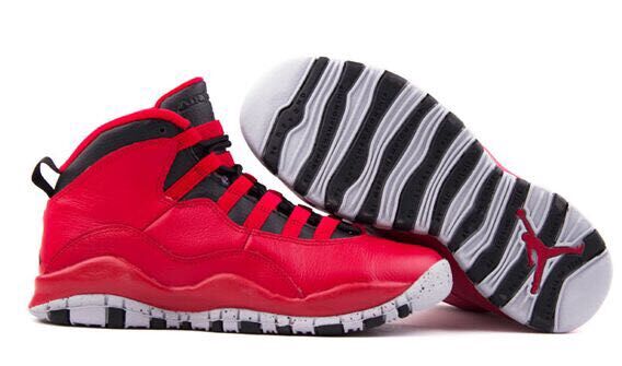 Women Air Jordan 10 Red Basketball Shoes