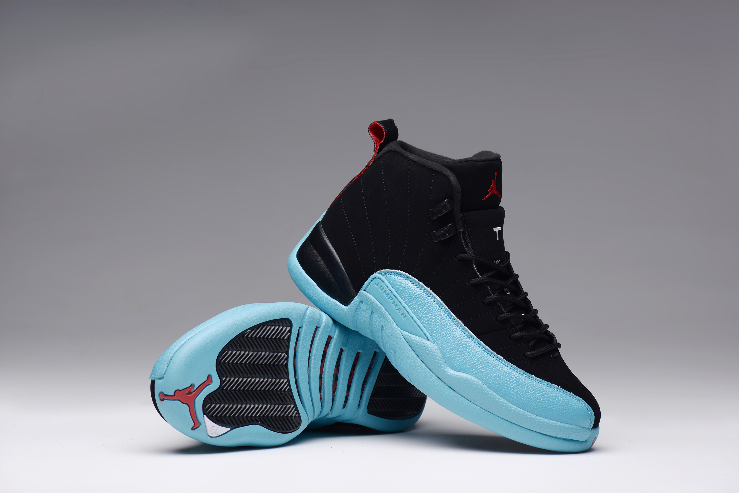 Women Air Jordan 12 Black Blue Shoes