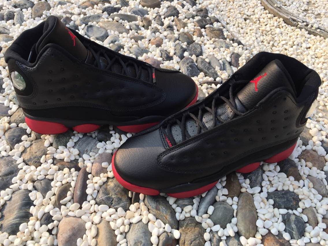 Women Air Jordan 13 Black Red Basektball Shoes