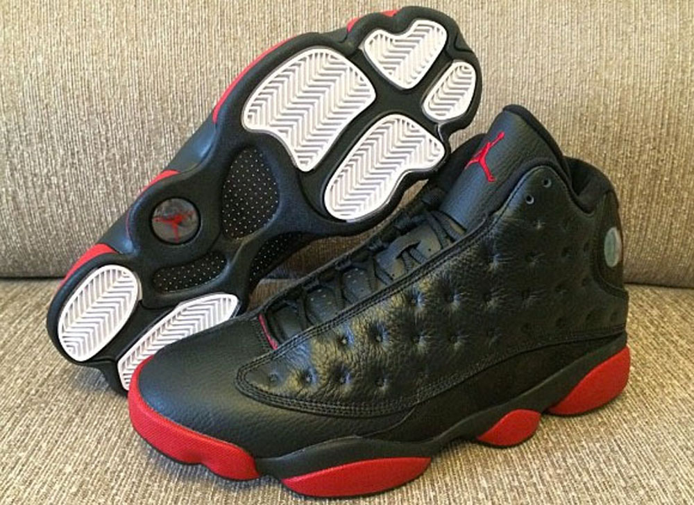 Women Air Jordan 13 Black Red Shoes