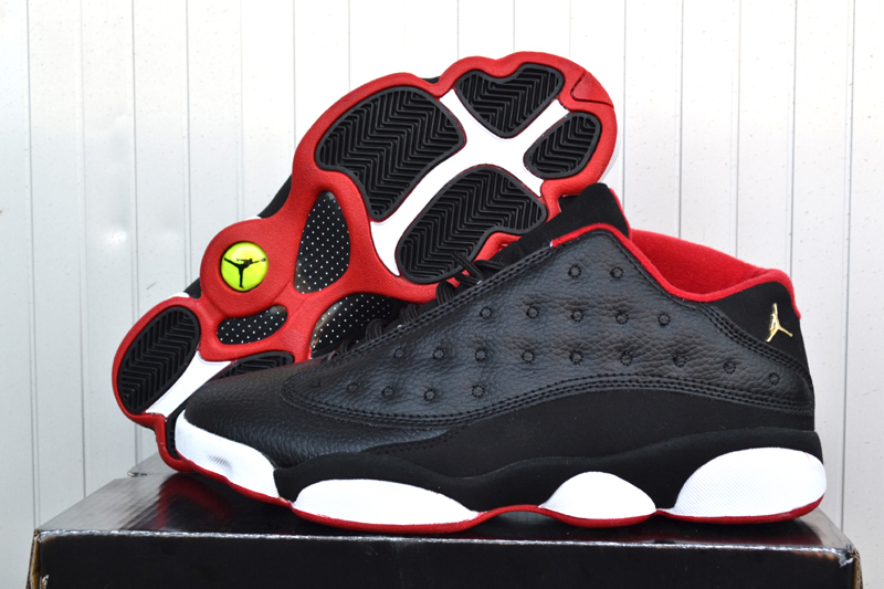 Women Air Jordan 13 Low Black White Red Shoes - Click Image to Close