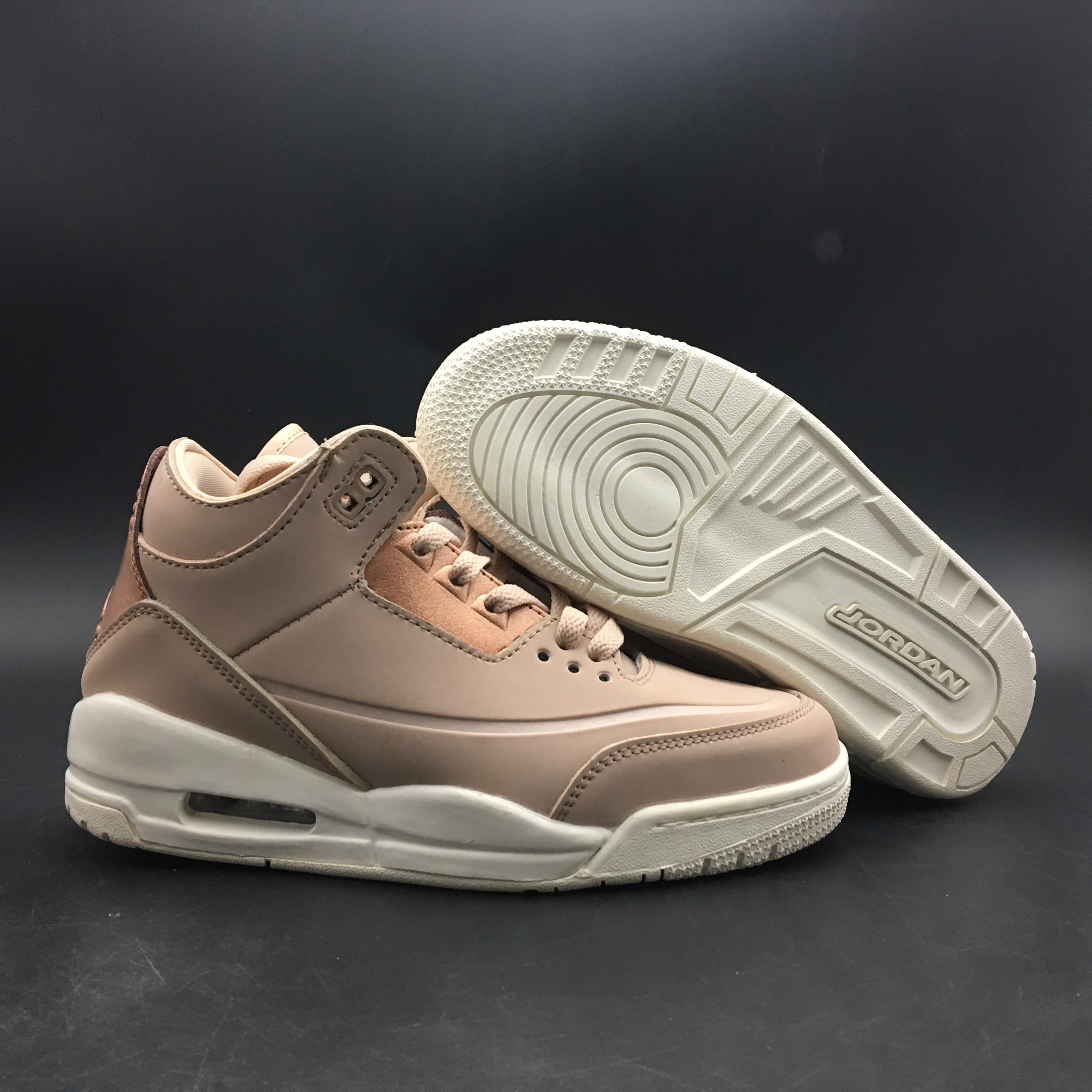 Women Air Jordan 3 Rose Gloden Shoes - Click Image to Close