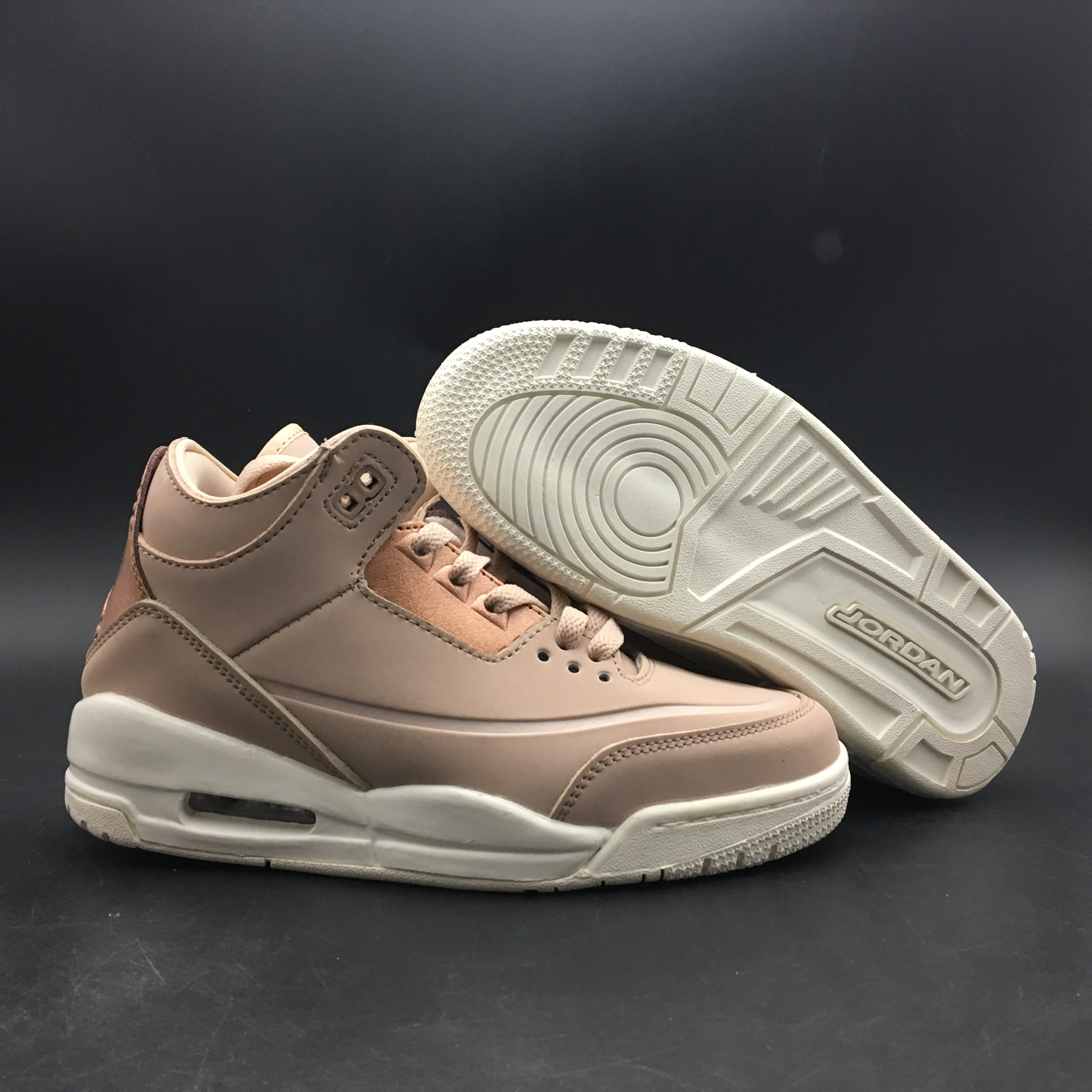 Women Air Jordan 3 Rose Gloden Shoes