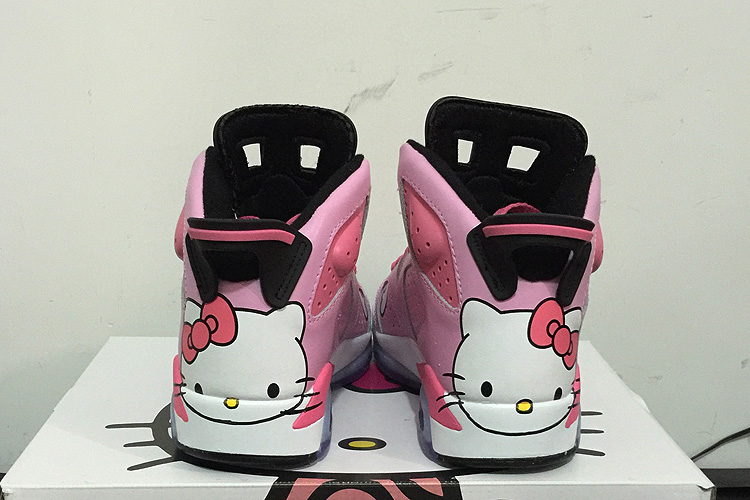 Women Air Jordan 6 Pink Doraemon Mini Duo La A Dream Shoes