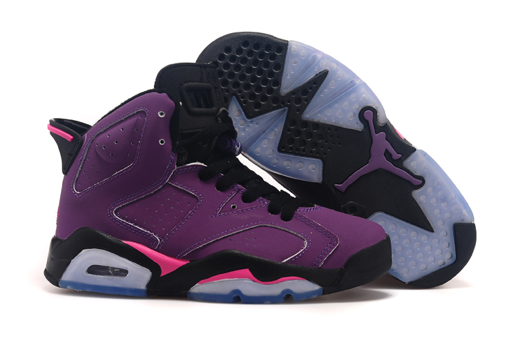 Women Air Jordan 6 Purple Grapes Shoes - Click Image to Close