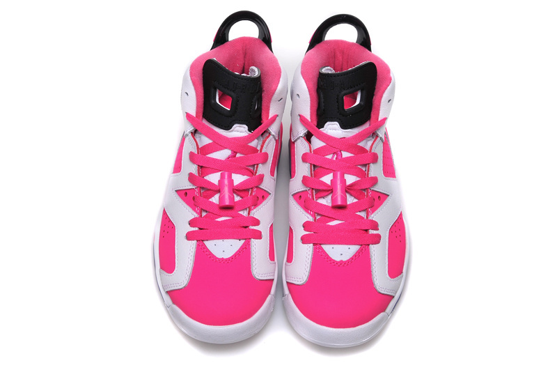 Women Air Jordan 6 Retro White Pink Shoes