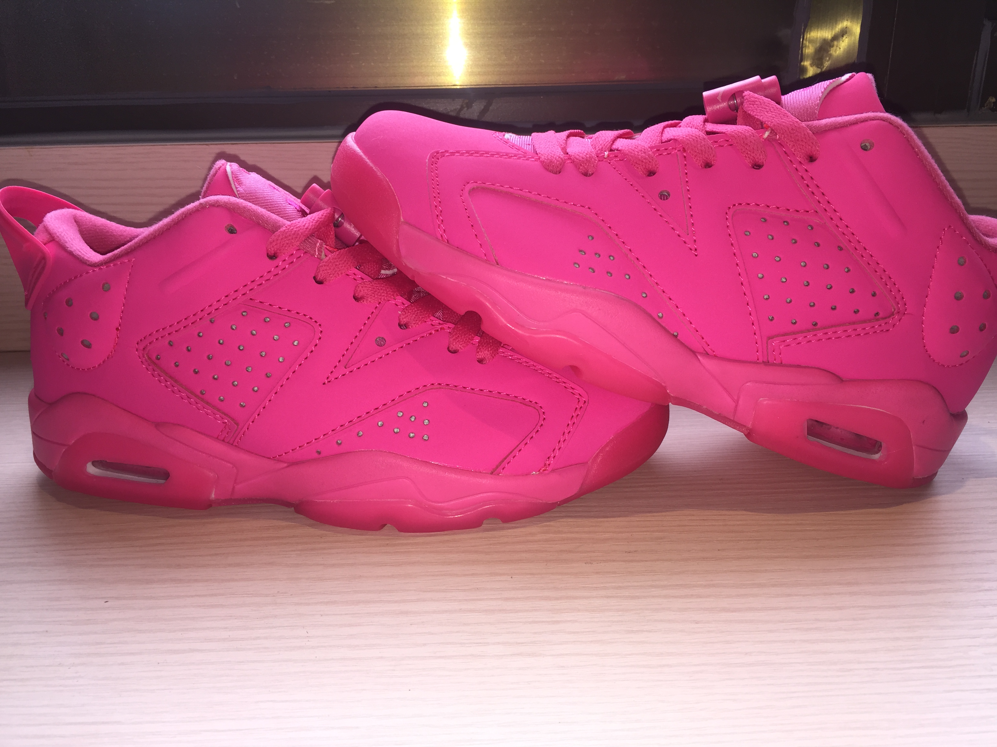 Women Air Jordan 6 Valentine Pink Shoes
