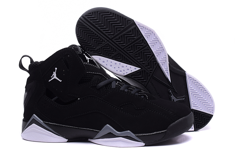Women Air Jordan 7 Black Grey White Shoes
