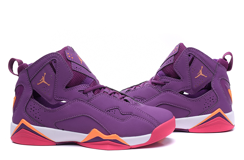 Women Air Jordan 7 Purple Red Shoes