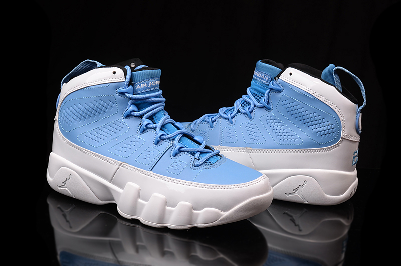 Women Air Jordan 9 Blue Grey Shoes - Click Image to Close