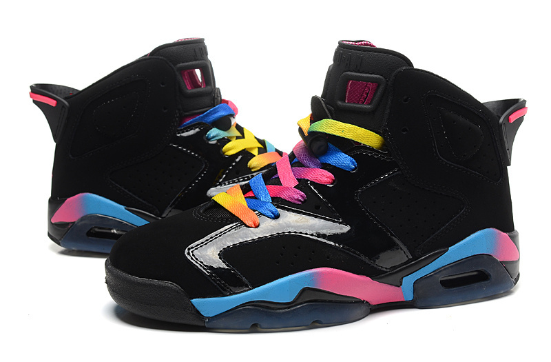 Women Air Jordan High 6 Black Colors Shoes