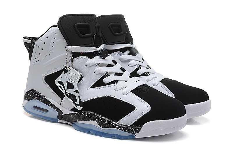 Women Air Jordan High 6 White Black Shoes