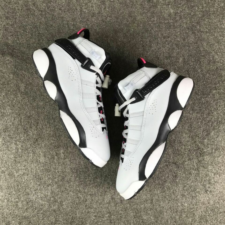 Women Air Jordan Six Rings White Black Shoes - Click Image to Close